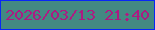 文字の大きさ：5、枠の色：0826f6、背景の色：438982、文字の色：ad1b82 無料ブログパーツのブログ時計