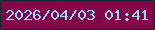 文字の大きさ：4、枠の色：082c2f、背景の色：82054a、文字の色：90dafb 無料ブログパーツのブログ時計