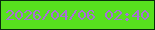 文字の大きさ：5、枠の色：082d0c、背景の色：57e01e、文字の色：a86fd7 無料ブログパーツのブログ時計
