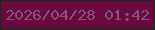 文字の大きさ：4、枠の色：083212、背景の色：6a0840、文字の色：865586 無料ブログパーツのブログ時計