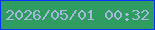 文字の大きさ：4、枠の色：0833ff、背景の色：2f9c61、文字の色：a4b8dc 無料ブログパーツのブログ時計