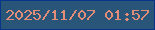 文字の大きさ：3、枠の色：083489、背景の色：295579、文字の色：e28d77 無料ブログパーツのブログ時計