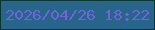 文字の大きさ：5、枠の色：083535、背景の色：28658b、文字の色：7164d9 無料ブログパーツのブログ時計