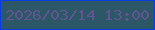 文字の大きさ：1、枠の色：083de5、背景の色：2c5767、文字の色：625493 無料ブログパーツのブログ時計