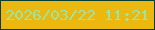 文字の大きさ：2、枠の色：083e31、背景の色：eab80f、文字の色：9de5a3 無料ブログパーツのブログ時計