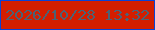 文字の大きさ：4、枠の色：0843d6、背景の色：d31e00、文字の色：4b6274 無料ブログパーツのブログ時計