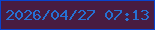 文字の大きさ：3、枠の色：0844ce、背景の色：481c41、文字の色：2671d3 無料ブログパーツのブログ時計