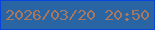 文字の大きさ：5、枠の色：0845de、背景の色：2965a3、文字の色：a9775e 無料ブログパーツのブログ時計