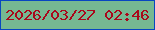 文字の大きさ：4、枠の色：0846c1、背景の色：76b892、文字の色：a9081b 無料ブログパーツのブログ時計