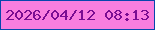 文字の大きさ：5、枠の色：0847ad、背景の色：f97edf、文字の色：7a0d92 無料ブログパーツのブログ時計