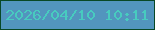 文字の大きさ：2、枠の色：084826、背景の色：5295be、文字の色：48cbbf 無料ブログパーツのブログ時計
