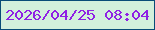 文字の大きさ：4、枠の色：084c78、背景の色：d2f0dc、文字の色：8f22e4 無料ブログパーツのブログ時計
