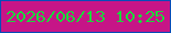 文字の大きさ：4、枠の色：084cb8、背景の色：c61587、文字の色：20d33e 無料ブログパーツのブログ時計