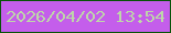 文字の大きさ：3、枠の色：085309、背景の色：c45eeb、文字の色：bed6a9 無料ブログパーツのブログ時計