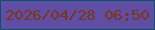 文字の大きさ：3、枠の色：085368、背景の色：5f4ea3、文字の色：7b3619 無料ブログパーツのブログ時計