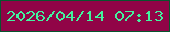 文字の大きさ：3、枠の色：08542e、背景の色：910447、文字の色：42f39f 無料ブログパーツのブログ時計