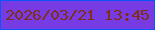 文字の大きさ：4、枠の色：0855f9、背景の色：773be3、文字の色：7f2e18 無料ブログパーツのブログ時計