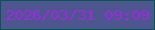 文字の大きさ：5、枠の色：085650、背景の色：4d568e、文字の色：a028dc 無料ブログパーツのブログ時計