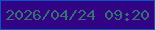 文字の大きさ：2、枠の色：0856c6、背景の色：320385、文字の色：357170 無料ブログパーツのブログ時計