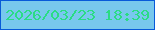 文字の大きさ：5、枠の色：085ad9、背景の色：78c8ed、文字の色：2adc85 無料ブログパーツのブログ時計