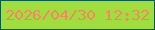 文字の大きさ：2、枠の色：085d48、背景の色：a0dd3f、文字の色：f78761 無料ブログパーツのブログ時計