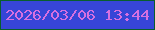 文字の大きさ：5、枠の色：085e2c、背景の色：3745d7、文字の色：d770e0 無料ブログパーツのブログ時計