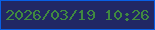 文字の大きさ：5、枠の色：085fe5、背景の色：212764、文字の色：408940 無料ブログパーツのブログ時計