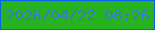 文字の大きさ：3、枠の色：085fec、背景の色：27b21f、文字の色：397bcb 無料ブログパーツのブログ時計