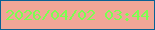文字の大きさ：4、枠の色：086194、背景の色：f0a697、文字の色：7cff50 無料ブログパーツのブログ時計