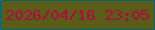 文字の大きさ：1、枠の色：086271、背景の色：5c5c19、文字の色：b30645 無料ブログパーツのブログ時計