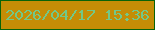 文字の大きさ：1、枠の色：086308、背景の色：c48d06、文字の色：72c888 無料ブログパーツのブログ時計