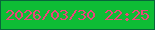 文字の大きさ：4、枠の色：08663a、背景の色：0ebd35、文字の色：eb457b 無料ブログパーツのブログ時計