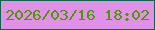 文字の大きさ：4、枠の色：08664b、背景の色：e091e7、文字の色：489902 無料ブログパーツのブログ時計