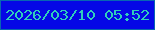 文字の大きさ：1、枠の色：0866b1、背景の色：0507e6、文字の色：30cdbb 無料ブログパーツのブログ時計