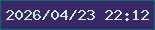 文字の大きさ：3、枠の色：086e69、背景の色：3b2668、文字の色：c4f0c5 無料ブログパーツのブログ時計