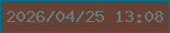 文字の大きさ：1、枠の色：08708d、背景の色：684132、文字の色：5f7f83 無料ブログパーツのブログ時計
