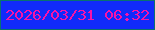 文字の大きさ：2、枠の色：08726f、背景の色：112afa、文字の色：f713a8 無料ブログパーツのブログ時計