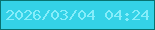 文字の大きさ：1、枠の色：087270、背景の色：34d2e7、文字の色：85edfa 無料ブログパーツのブログ時計