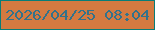 文字の大きさ：3、枠の色：087d78、背景の色：d47a41、文字の色：33728b 無料ブログパーツのブログ時計