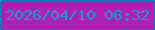 文字の大きさ：5、枠の色：087db2、背景の色：ac21b4、文字の色：0b9bca 無料ブログパーツのブログ時計