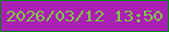 文字の大きさ：4、枠の色：088022、背景の色：a920b3、文字の色：82c642 無料ブログパーツのブログ時計
