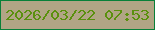 文字の大きさ：2、枠の色：088038、背景の色：b1a585、文字の色：5a900d 無料ブログパーツのブログ時計