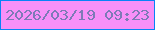 文字の大きさ：5、枠の色：0883f7、背景の色：f790f8、文字の色：7d7ab7 無料ブログパーツのブログ時計