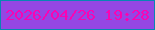 文字の大きさ：5、枠の色：0886b3、背景の色：9546e3、文字の色：fa03b3 無料ブログパーツのブログ時計
