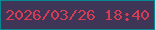 文字の大きさ：2、枠の色：088890、背景の色：3e3557、文字の色：d43d54 無料ブログパーツのブログ時計