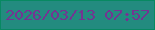 文字の大きさ：1、枠の色：088962、背景の色：238b7f、文字の色：743492 無料ブログパーツのブログ時計
