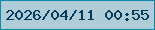 文字の大きさ：3、枠の色：088aab、背景の色：afccd7、文字の色：003b5e 無料ブログパーツのブログ時計