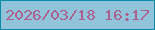 文字の大きさ：5、枠の色：088caa、背景の色：91c4db、文字の色：ac618c 無料ブログパーツのブログ時計