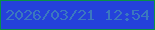 文字の大きさ：1、枠の色：089147、背景の色：2441da、文字の色：3b78bf 無料ブログパーツのブログ時計