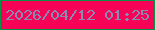 文字の大きさ：2、枠の色：089243、背景の色：f60358、文字の色：868cb2 無料ブログパーツのブログ時計